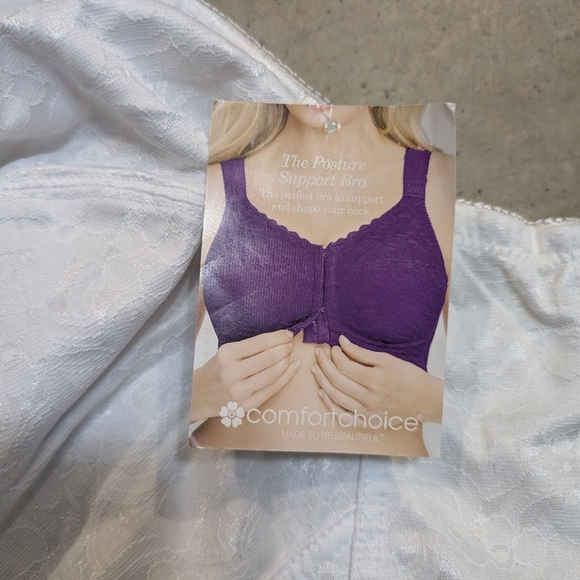 NWT Comfort Choice Posture Support Bra 50B White - Picture 4 of 6